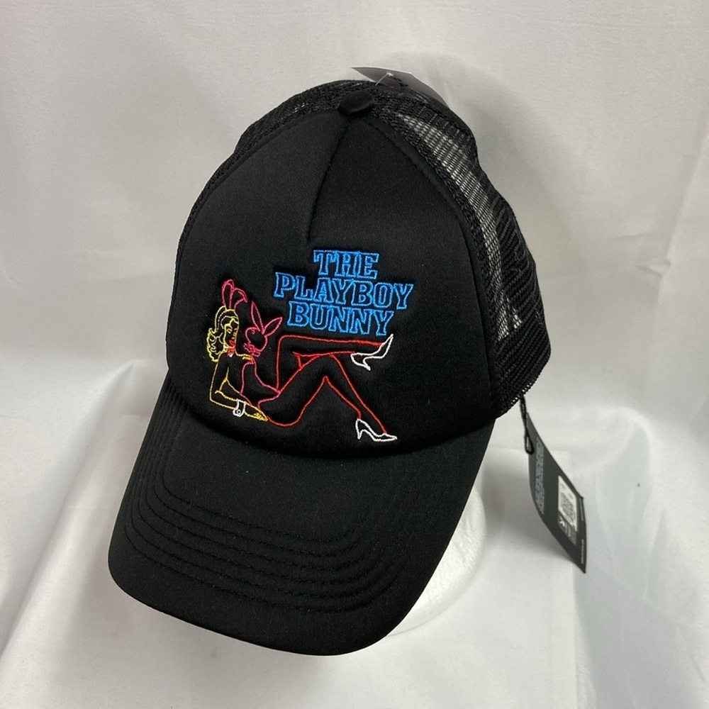 Playboy x Pacsun The Playboy Bunny Embroidered Snapback Hat Black RARE! NWT